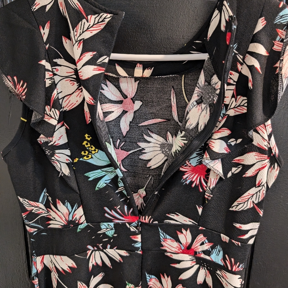 Ihot dress black flowers - Picture 14 of 16
